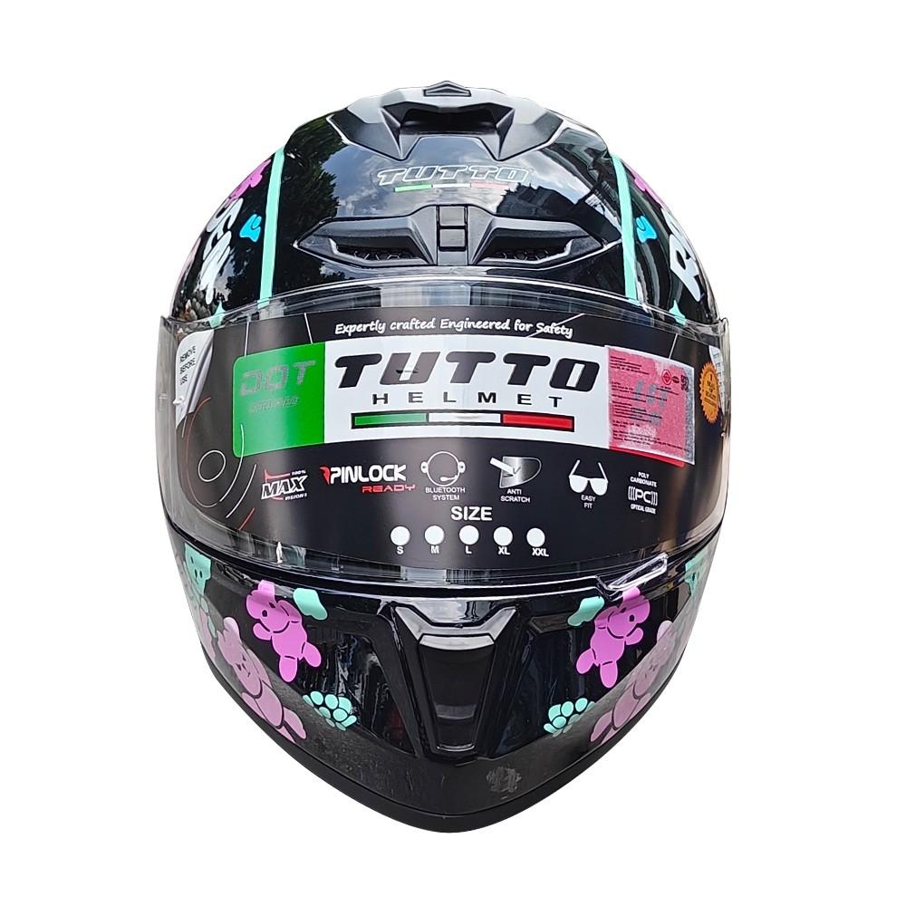 TUTTO K7 ใหม่ปี 2025 หมวกกันน็อคหุ้มคาง ทรงใหม่ล่าสุด สปอยเลอร์ยาว รองรับบลูทูธ ถอดซักได้ ขนาด M-XL