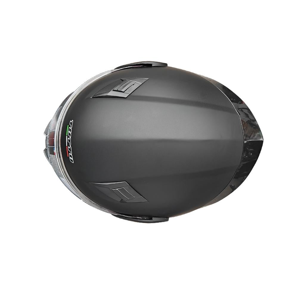 TUTTO 111 หมวกกันน็อคเปิดคาง หมวกันน๊อค หมวกกันน๊อคเต็มใบ Helmet กระจก2ชั้นHD สีดำด้าน
