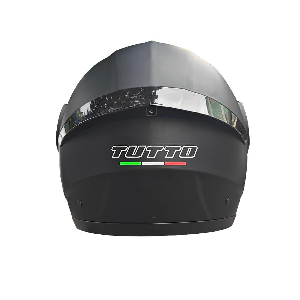TUTTO 111 หมวกกันน็อคเปิดคาง หมวกันน๊อค หมวกกันน๊อคเต็มใบ Helmet กระจก2ชั้นHD สีดำด้าน