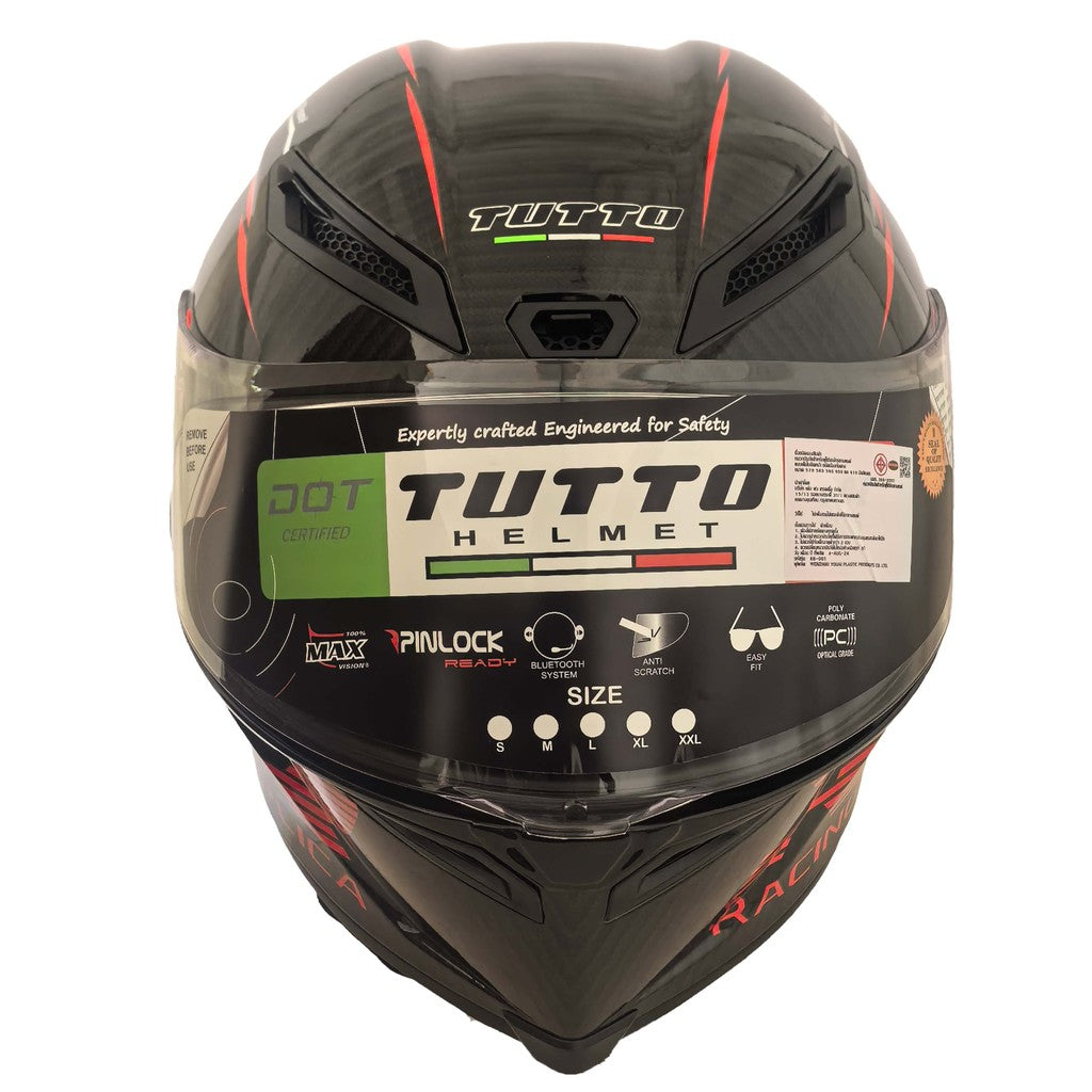 TUTTO K6 / RR หมวกกันน็อคเต็มใบ แข็งแรง สวมใส่สบาย ชิวทึบ