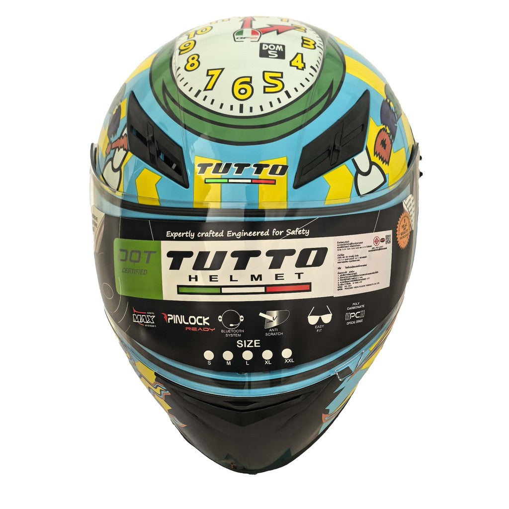 TUTTO K3 แถมฟรี3เด้ง มูลค่า700฿ หมวกกันน็อคเต็มใบ หมวกกันน๊อค รถจักรยานยนต์ แว่น2ชั้น ชิวใส TITS