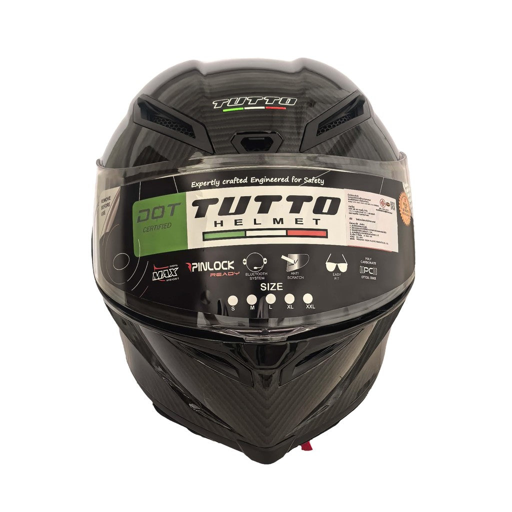 TUTTO K6 หมวกกันน็อคเต็มใบ คาร์บอนไฟเบอร์ แข็งแรง สวมใส่สบาย ชิวทึบ