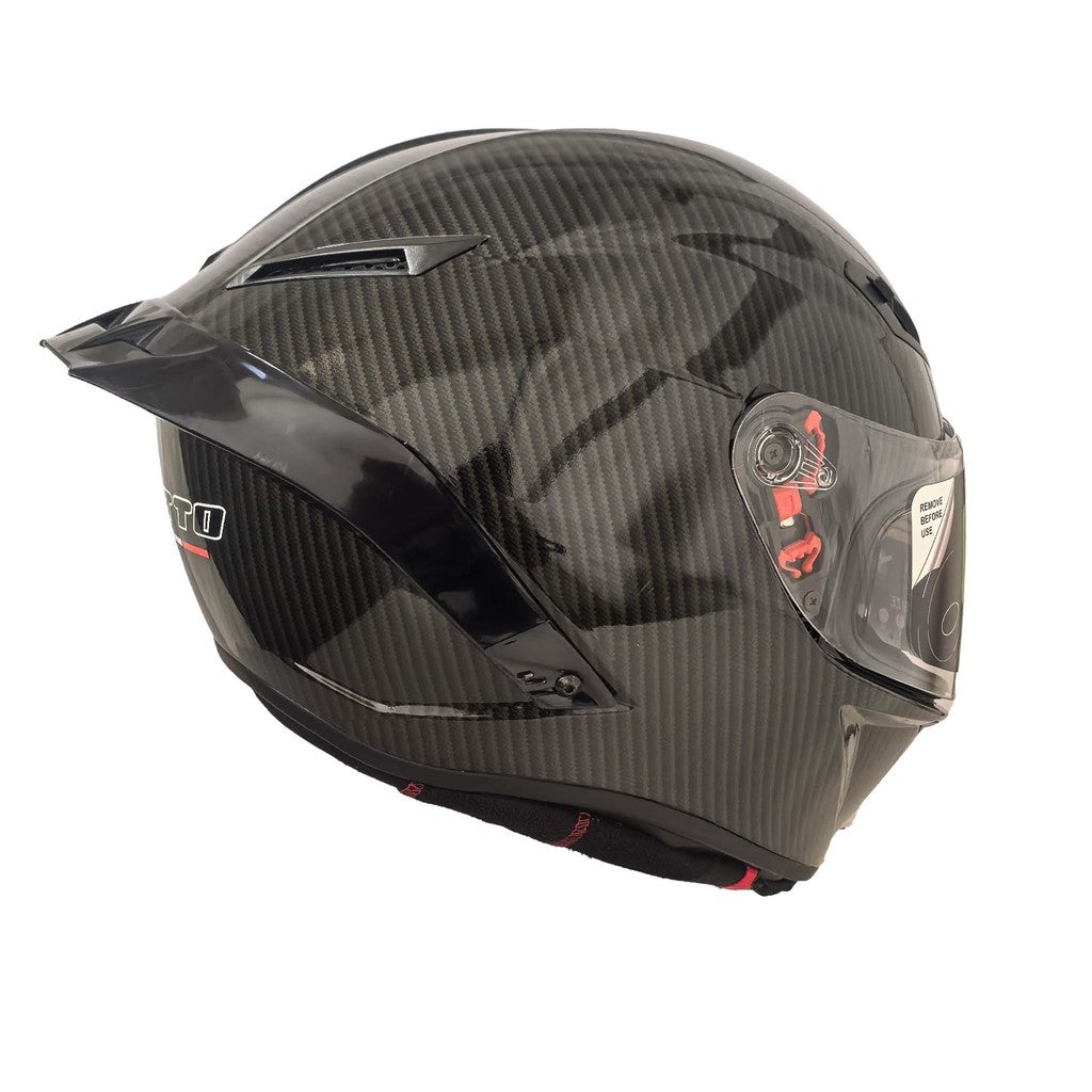 TUTTO K6 2025 Carbon Fiber Helmet | แถมฟรีชิวหน้า สปอยเลอร์ยาว หุ้มคาง