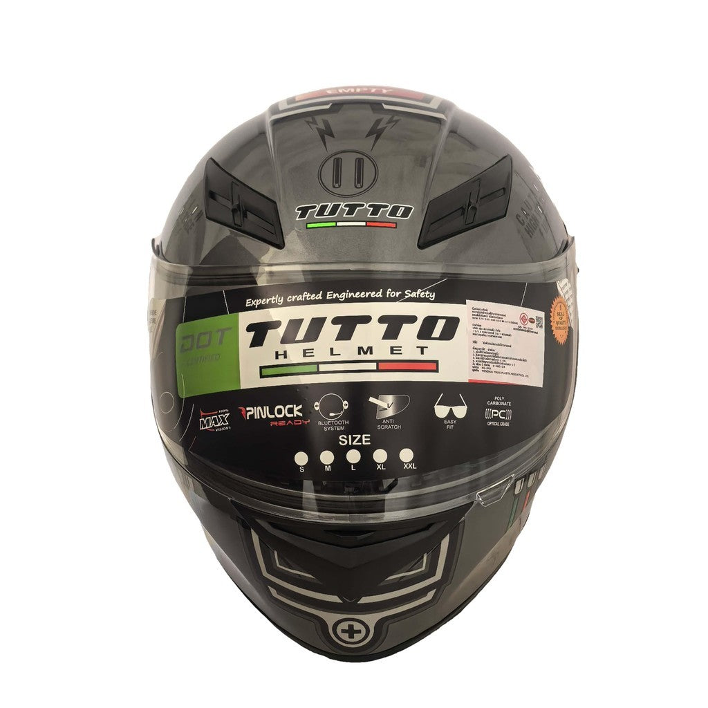 TUTTO K3 หมวกกันน็อคเต็มใบ แว่น2ชั้น ไซส์ L XL | แถมฟรีชิวหน้า 200฿