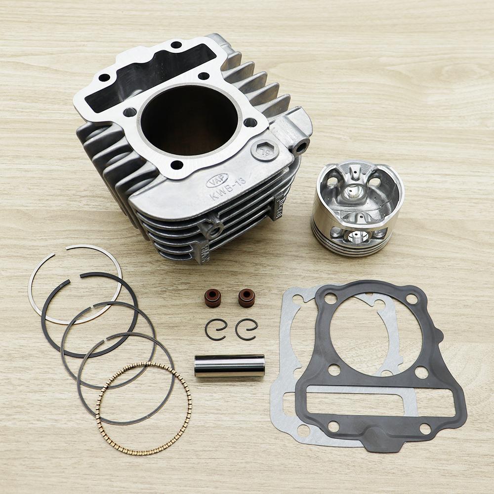 Cylinder block for Wave110i/Dream110i/Dream Supercub/Czi, with piston+piston rings, 56MM piston. Wave110i cylinder block, modified part, complete piston and gasket set.